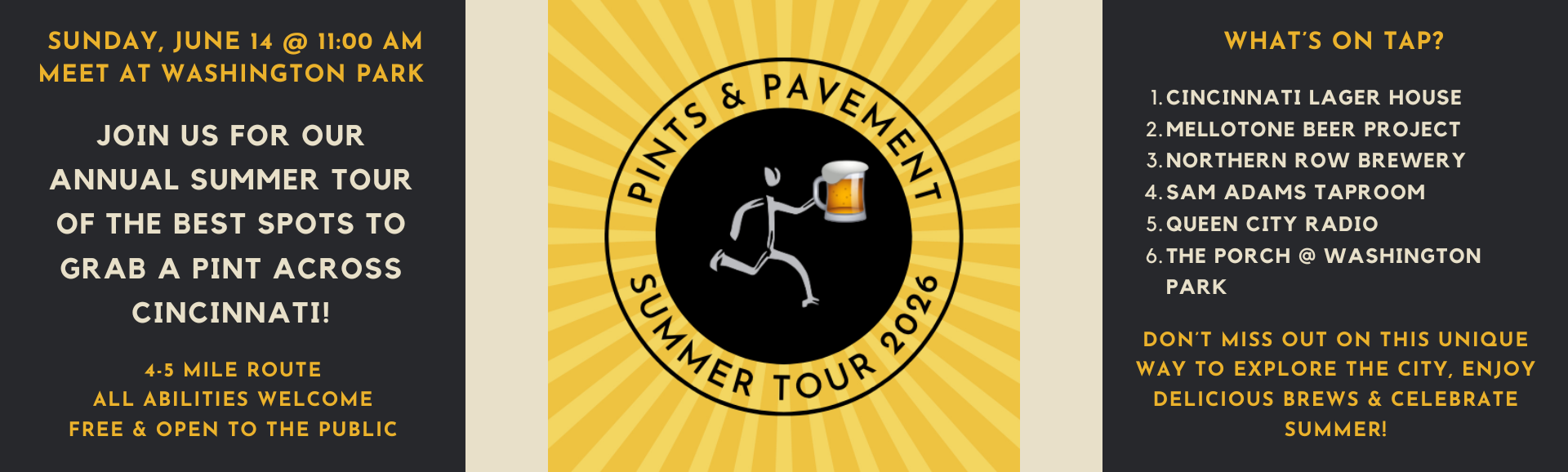 P&P Brewery Run 2026 Webiste Banner